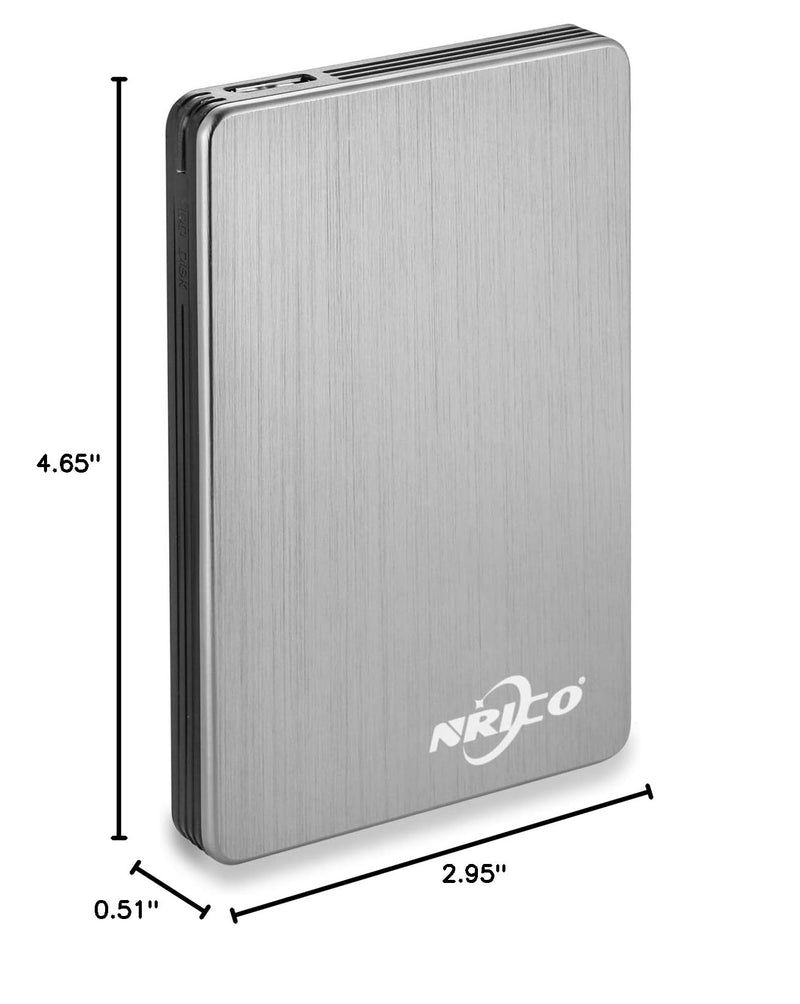 NRICO Portable External Hard Drive, USB 3.0, 2.5 Inch, Compatible with PC, Mac, Desktop (Grey, 320, GB) | 2.5inch Storage Compatible for PC, Mac, Desktop,PS4 Grey 320 GB
