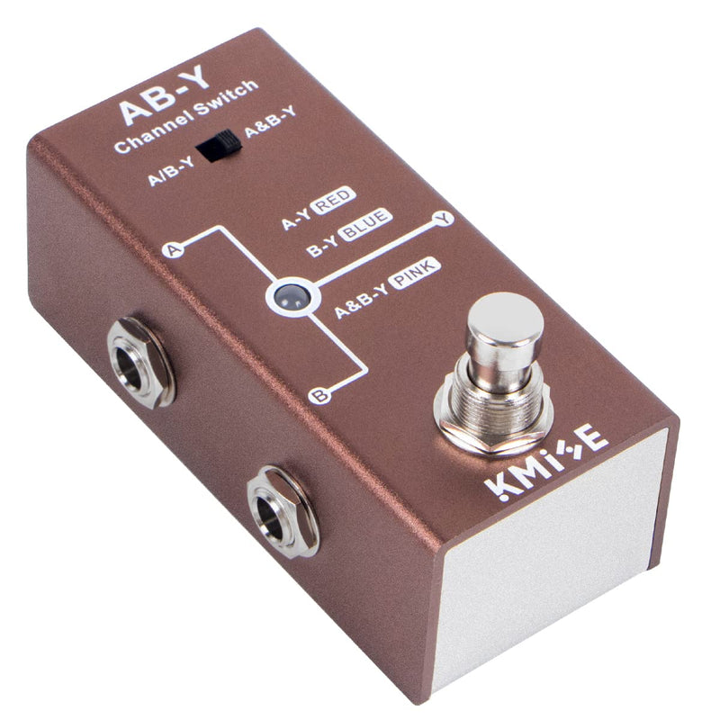 Kmise ABY Pedal,Box Line Selector AB Switch,Electric Guitar Effects Pedal Mini Single Type DC 9V True Bypass