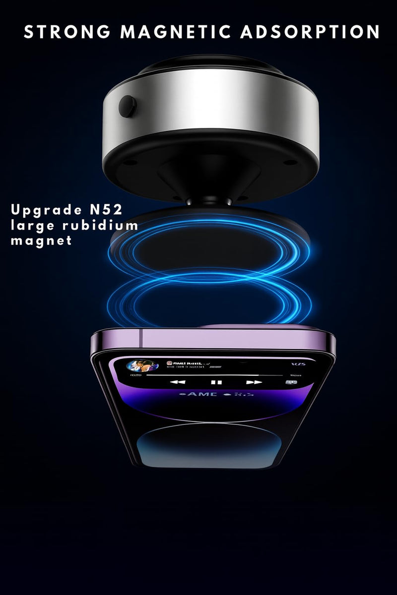 2in1 Automobile Holder Electric Sunction Mount with Wireless Charger Vacuum Absorption Car Phone Holder - 1 Piece White White Version 1
