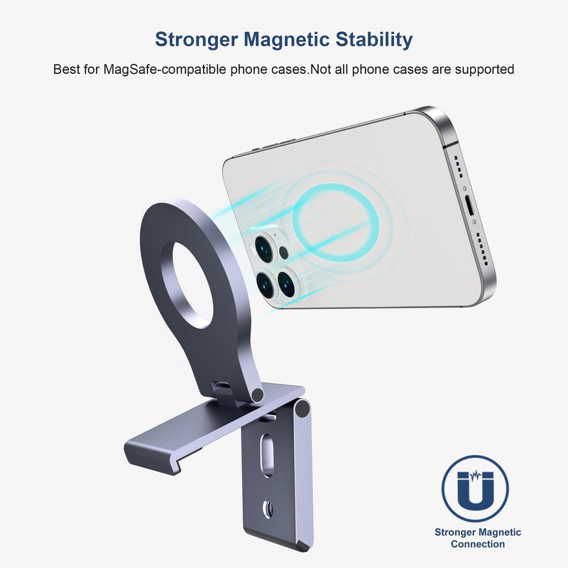 Itramax Continuity Camera Mount for Desktop Monitor & iMac,iPhone Webcam Stand,Magnetic iPhone Monitor Mount,Monitor Continuity Holder with Mag-Safe for iPhone 16,15,14,13,12,Mac,TV,Laptop Grey