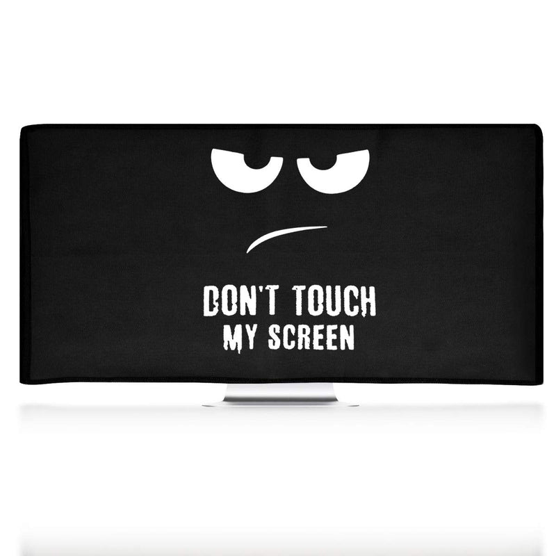 kwmobile Computer Monitor Cover Compatible with 34-35" Monitor - Don't Touch My Screen White/Black Don't Touch My Screen 02-01