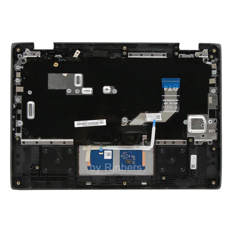 Laptop Palmrest Upper Case with US Keyboard and Touchpad Assembly Replacement for Lenovo Chromebook 11 300e 2nd Gen AST 82CE 5CB0Z21541 (No Webcam Hole) 82CE Upper Case Assembly No Webcam Hole