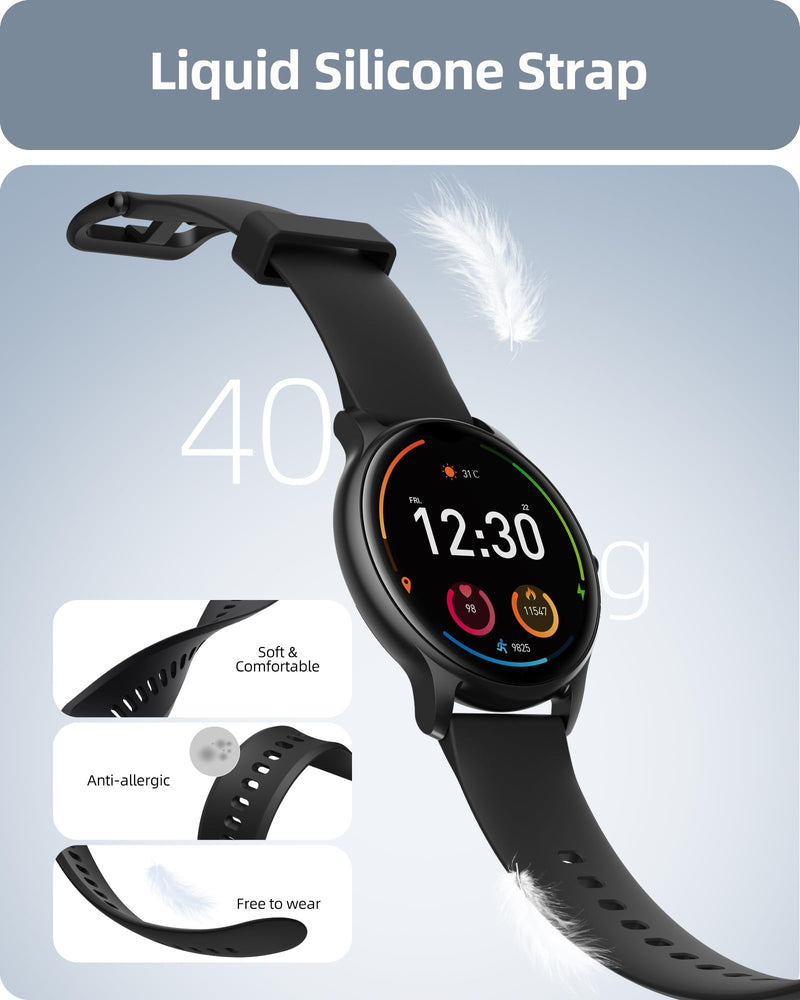 Parsonver Round Smart Watch PS01B Bundle with PS01BL