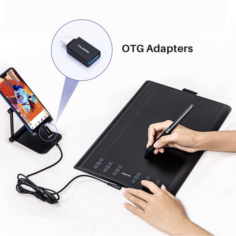 HUION Inspiroy H1060P Graphics Drawing Tablet and Palm Rejection Artist Glove