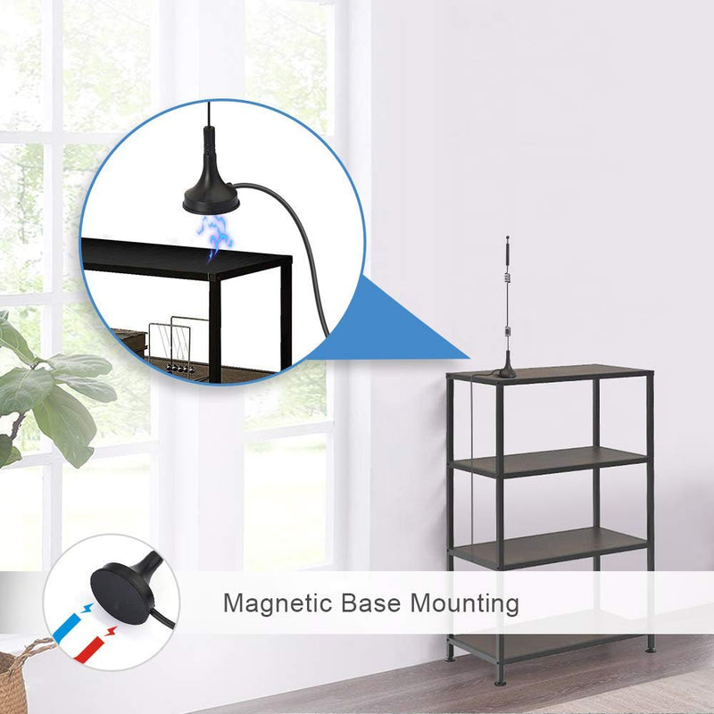 Bingfu Dual Band WiFi 2.4GHz 5GHz 5.8GHz 9dBi Magnetic Base MIMO RP-SMA Male Antenna 4-Pack for WiFi Router Wireless Network Card USB Adapter Security IP Camera 4-Pack [RP-SMA] Male Antenna