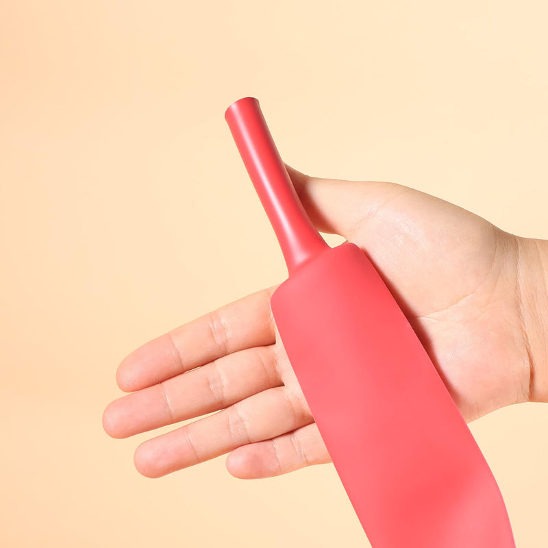 YAMXIN Heat Shrink Tube 30 mm Diameter, 3:1 with Adhesive, Double-Walled, Waterproof and Wear-Resistant, 1 m Black and 1 m Red Ø30mm - 1m x 2 Stück