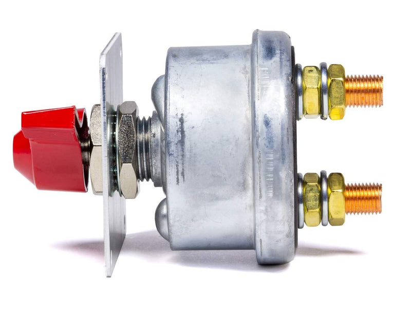 [AUSTRALIA] - QuickCar Racing Products 55-010 Red 2-1/2" High x 2-1/2" Wide Handle Battery Master Disconnect Switch with Black Mounting Panel 