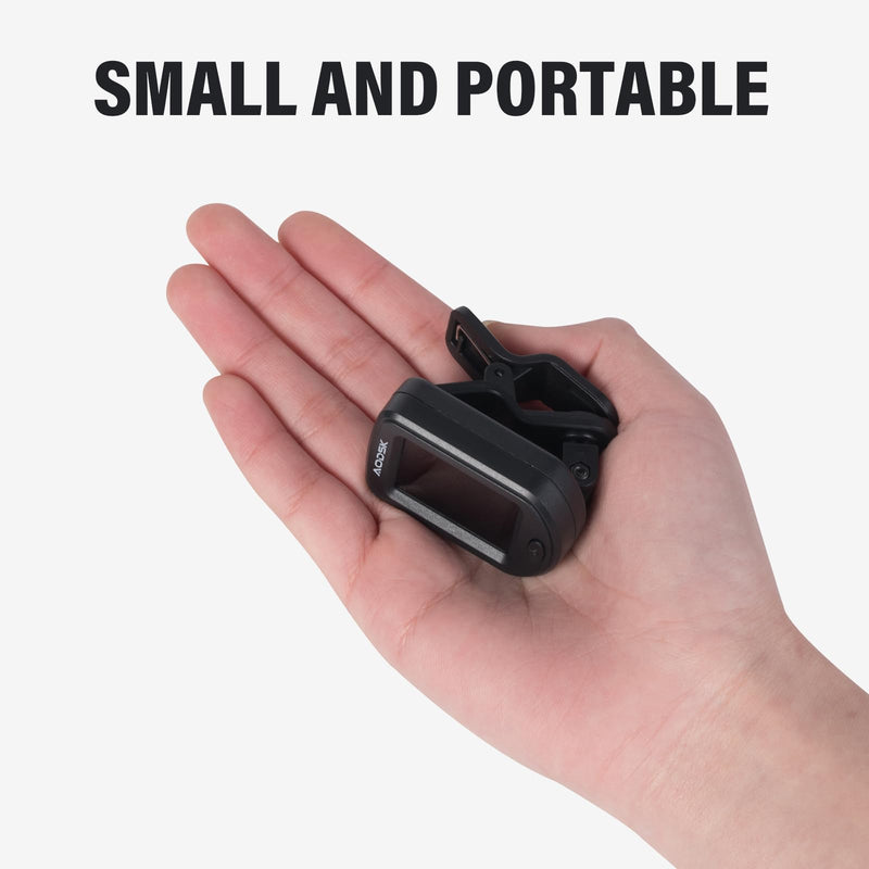 Clip-on Guitar Tuner for String Instrument,Digital Electronic Tuner,Large Clear LCD Display,Rotatable,Suitable for Acoustic Guitar,Ukulele,Bass,Violin and Chromatic, with 10 Guitar Picks