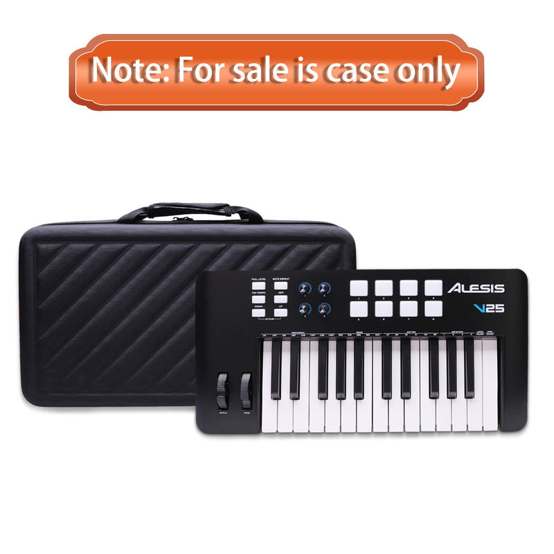 LTGEM Controller Case for Alesis V25 MKII USB MIDI Keyboard Controller Hard Storage Travel Protective Carrying Bag Alesis V25 MKII Case