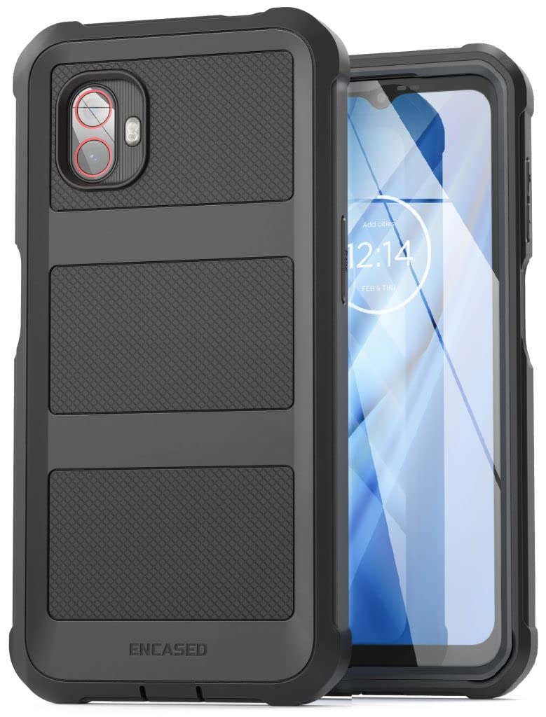 Encased Falcon Case Designed for Samsung Galaxy XCover 6 Pro Belt Clip Case, Full Body Protective Phone Case with Holster (Black)