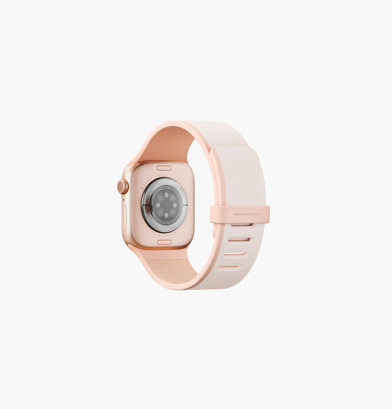 UNIQ REVIX 4 for Apple Watch Strap 2-Way | Modern Minimalist Double Sided Waterproof Watch Strap PETAL PINK/ MISTY ROSE SILICONE + STAINLESS STEEL