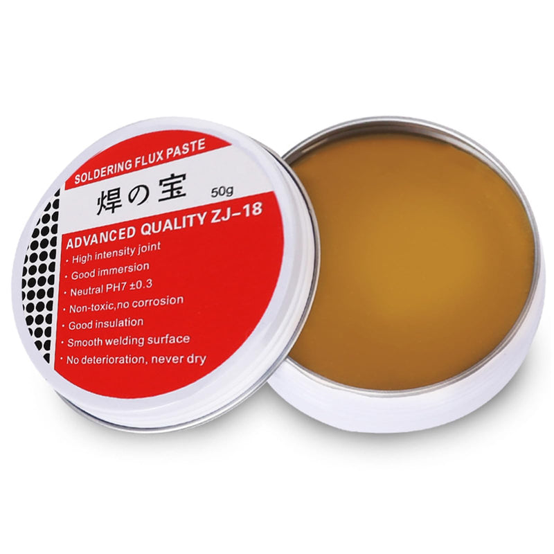 50 g Solder Paste, Solder Grease, Flux Solder Paste, Soldering Flux, Solder Grease Flux, for Gold, Copper, Iron, Tin, Instruments, Mechanics (Net Weight 50 g)