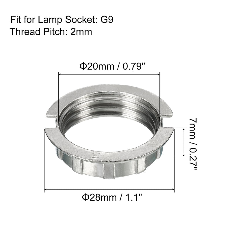 sourcing map G9 Socket Lamp M20 Adapter Ring for Lights Shade Holder White Pack of 4
