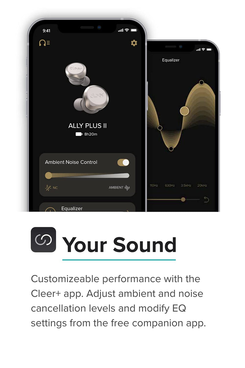 Cleer Audio Ally Plus II True Wireless Noise Canceling Earbuds, 33 Hours of Playtime, IPX4 Sweat Resistant, Crystal Clear Voice with Echo and Noise Canceling Mic, for iPhone & Android, Midnight Blue | Noise-canceling Mic, 33 Hours of Playtime, IPX4 Swe...