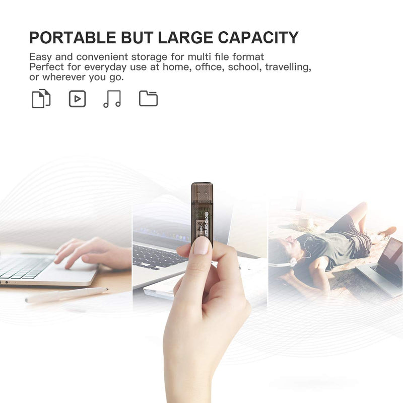Micro Center SuperSpeed 5 Pack 32GB USB 3.0 Flash Drive Gum Size Memory Stick Thumb Drive Data Storage Jump Drive (32G 5-Pack)