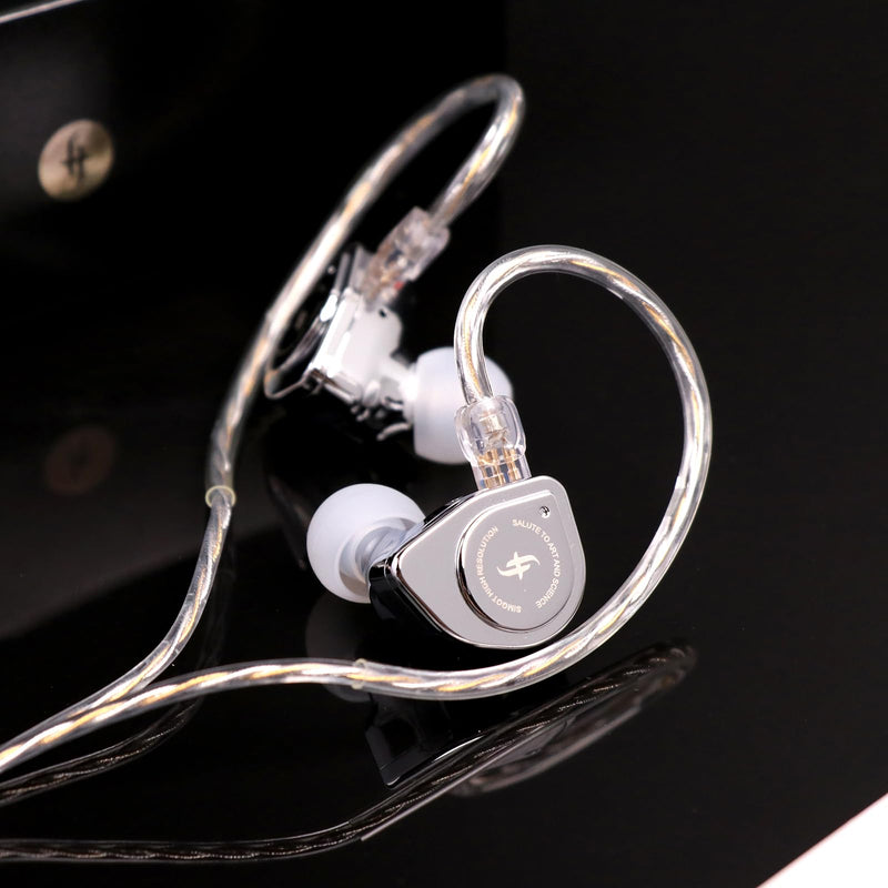 SIMGOT EW200 10mm SCP Diaphragm Dynamic Driver IEM HiFi Wired Earbuds | CNC Machined Alloy Housing, Detachable 0.78mm 2-Pin Cable, In-Ear Earphones for Gamers & Audiophiles (EW200 Without Mic) EW200 Without Mic