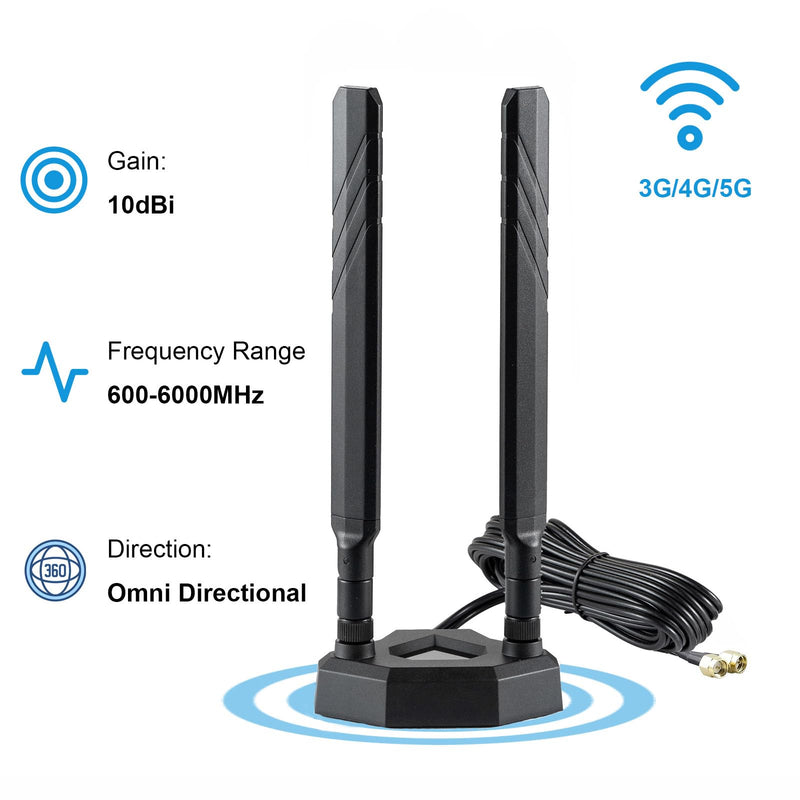9dBi Magnetic Base 4G 5G Wide Band SMA External Antenna for Verizon AT&T T-Mobile Home Internet 4G LTE 5G Wireless Router Gateways Modem Mobile Hotspot, Eifagur Magnetic Antenna