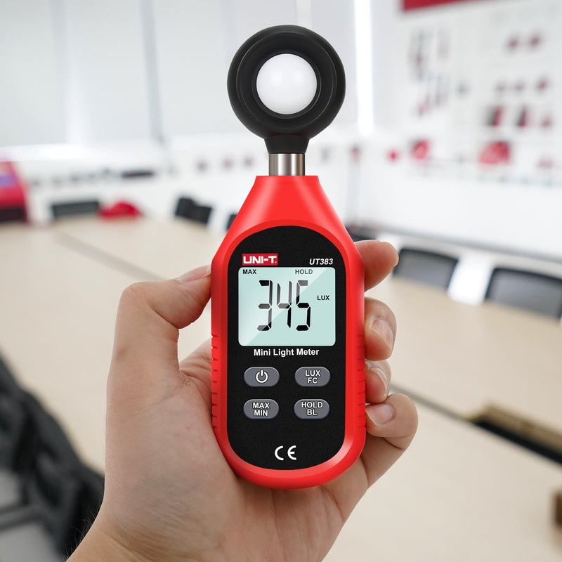 [AUSTRALIA] - UNI-T UT383 Light Meter Lux Meter Lumens Digital Illuminance Meter 0~199,900 Lux (0~18,500 FC) Foot Candles Luxmeter for Film Photography Plants Photometer Lighting Intensity Brightness Measurement 