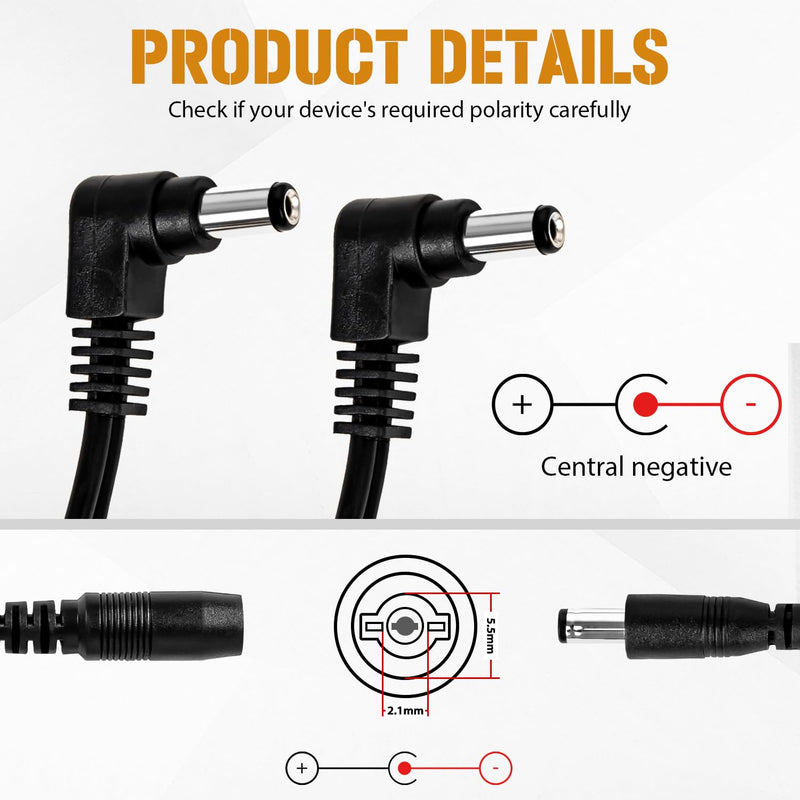STRICH SPA-10 Guitar Pedal Power Supply Adapter (1000mA -1A) AC 9V, Compatible for Guitar Pedal Bass Effect Pedal Board (Tip Negative), 4 Way Daisy Chain Cables