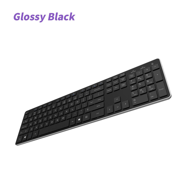 BFRIENDit Wireless Keyboard Ultra - Quiet Chocolate Keys 2.4GHz Connection Slim Wireless Computer Keyboard for Windows 10/8/7/Vista, Microsoft & PC, Smart TV, RF1430K - Black