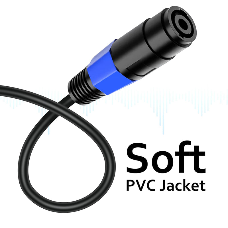 [AUSTRALIA] - LanSenSu Speakon Splitter Cable,1 Male to 2 Female XLR Y Splitter Speakon Splitter Cable Speakon 1-Male to 2-Female（2Pack） 