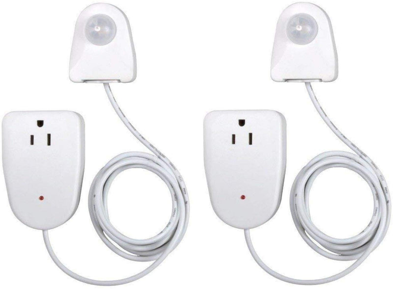 [AUSTRALIA] - Westek Plug In Motion Sensor Outlet Light Control, 2 Pack - Indoor Motion Sensor Device Activates Lights When Motion is Detected - Ideal for Dark Hallways - 25ft Range, 6 Foot Cord (MLC12BC-4) 