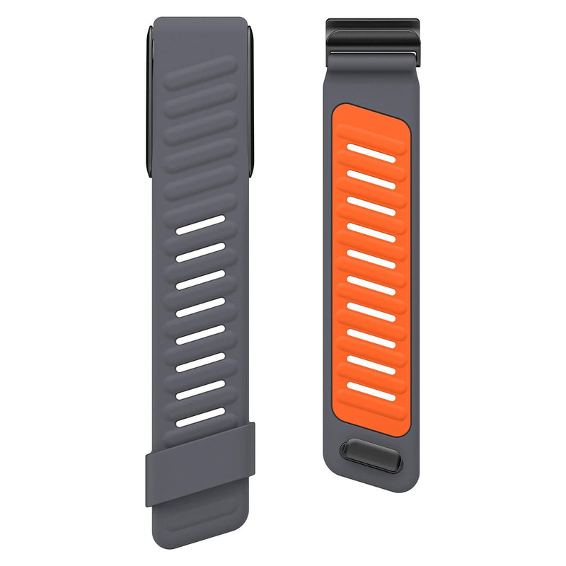 Watch Case xDfind Silicone Sports Watch Band Dark Grey + Orange For WHOOP 5.0