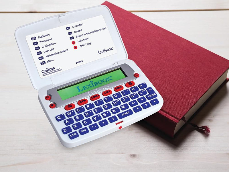 [AUSTRALIA] - LEXiBOOK - The Collins English Dictionary, 13th Edition - Electronic Dictionary, Definitions, Thesaurus, Conjugation, Phonetic Spellchecker, Crossword Solver, with Battery, Blue/White, D850EN 