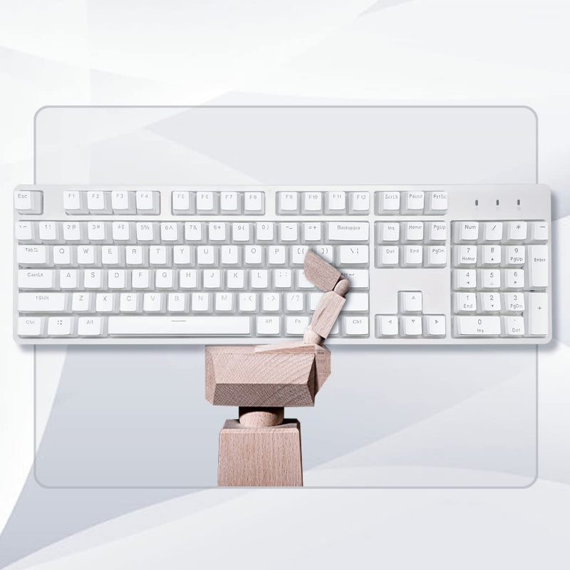 XVX Pudding Keycaps - PBT Keycaps, 141 Key+24 Keys Set Custom Keycap, OEM Profile, Universal Compatiability for 100%, 75%, 65%, 60% Keyboard (White) White