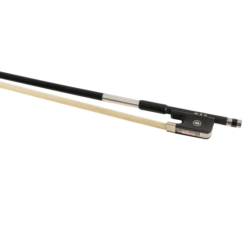 MI&VI CB-720 Classic Carbon Fiber Cello Bow (Size 3/4) with Rosin and Bow Soft Bag Included | Ebony Frog | Well Balanced | Mongolian Horse Hair - MIVI Music Cello 3/4