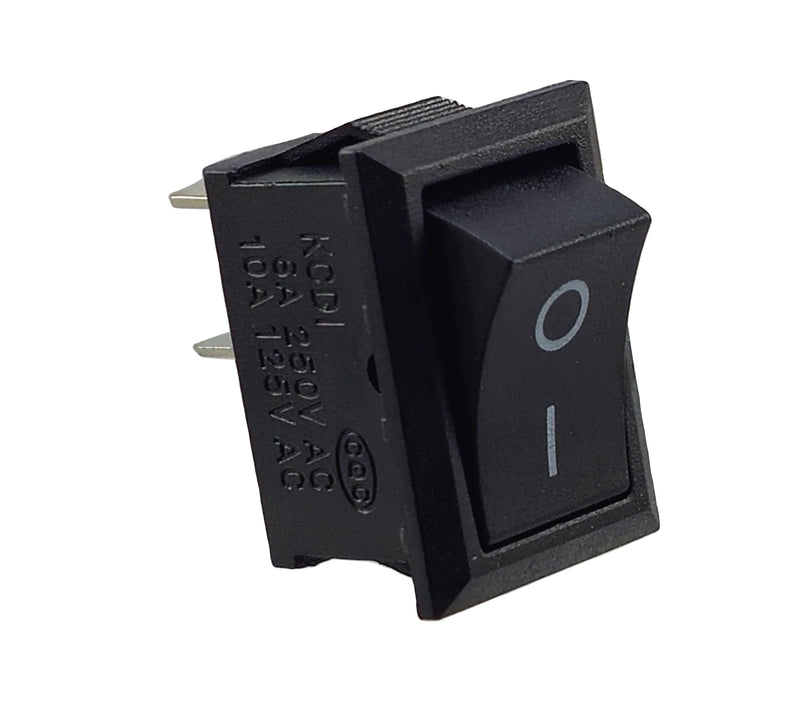 [AUSTRALIA] - Rocker Switch, Toggle Switch, Device Switch, Mini Rocker Switch 250V 6A 125V 10A AC, KCD1 (6V 9V 12V 24V 125V AC/DC) Black Rectangular 19 x 13 mm, 2-Pin On/Off 