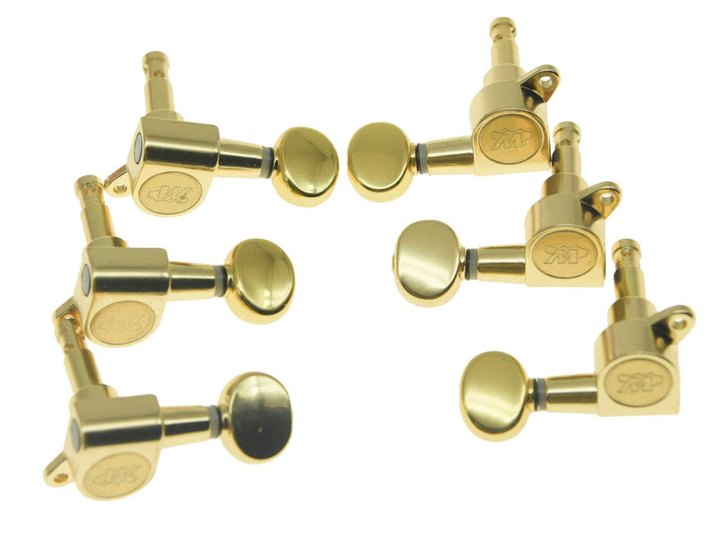 Wilkinson Mini Oval Button 6 Inline Gold E-Z-LOK Post Guitar Tuners EZ Post Guitar Tuning Keys Pegs Machine Heads