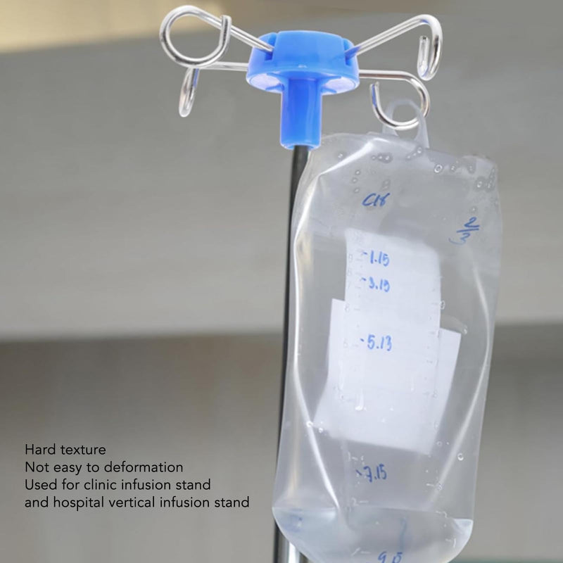 2 Pieces Infusion Stand Hanging Hooks, Infusion Stand Hook with 4 Hangers, Vertical Metal Infusion Stand Hook, Dropper Bag Hanger Hook for Home Hospitals