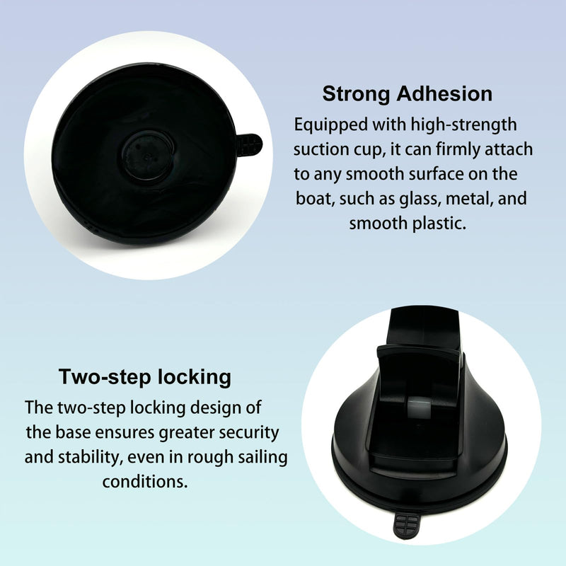 Boat Phone Mount, Suction Cup Boat Cell Phone Holder Marine Heavy Duty | Dash Universal Desk Waterproof Boating Phone Holder for Kayak Sailing Marine Marina for iOS Android Smartphone (2PCS) Suction-2PCS