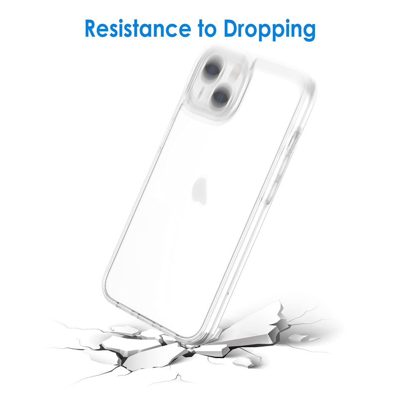 JETech Case for iPhone 13 6.1-Inch, Non-Yellowing Shockproof Phone Bumper Cover, Anti-Scratch Clear Back (Clear)