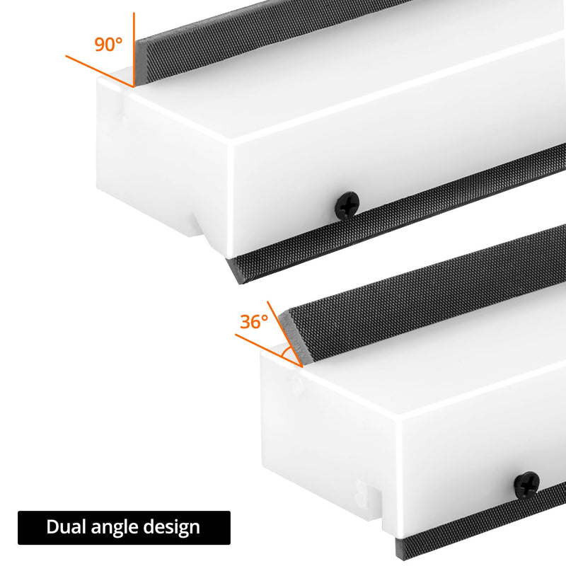 QWORK Fret Beveling File, Dual Angle Luthier Tool for Guitar, Bass, Banjo, Low Friction Material, 7 Inches, for Professional and Home Use