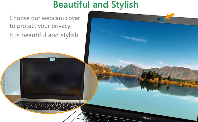 Camera Cover Slide Ultra-Thin, Blue Webcam Cover for MacBook air, Laptop, iMac, Desktop, PC, MacBook Pro, iPad, iPhone 8/7/6, Privacy Web Camera Protection [2 Packs] Blue-2 Pcs