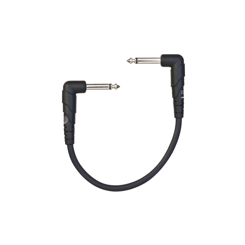 D'Addario Guitar Cable - Guitar Patch Cable - Instrument Cable - Guitar Accessories - Classic Series Cable - 0.5 Foot/152.4 MM - Right Angle - Dark Grey - 3 Pack 6 in 3-Pack Round - Right Angle