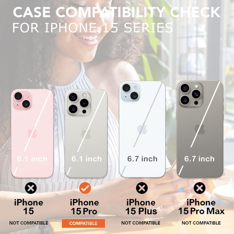 uCOLOR Compatible with iPhone 15 Pro 6.1" Wallet Case with Card Holder Slot Folio Flip PU Leather Kickstand Double Magnetic Clasp and RFID Blocking Design Cover 6.1 Inch (Navy Blue Flowers) Navy Blue Flowers iPhone 15 Pro 6.1"