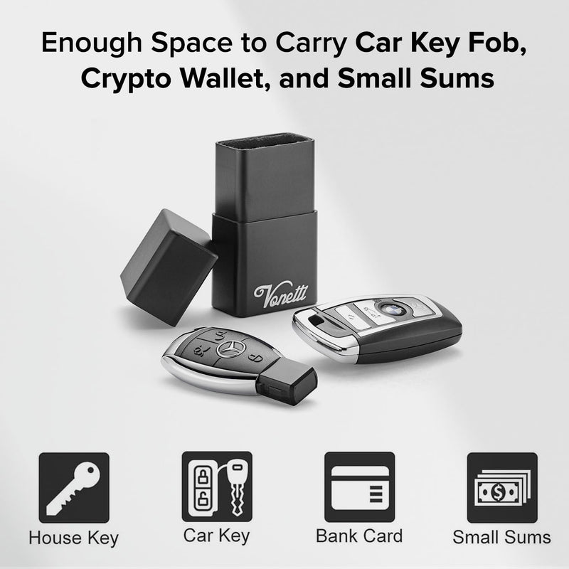 VONETTI Originale Faraday Box for Car Keys - RFID Blocking Key Fob Protector Case - Anti Theft Car Key Signal Blocker - Aluminum Security Box - Key Fob Holder - Perfect Car Accessories for Men &Women