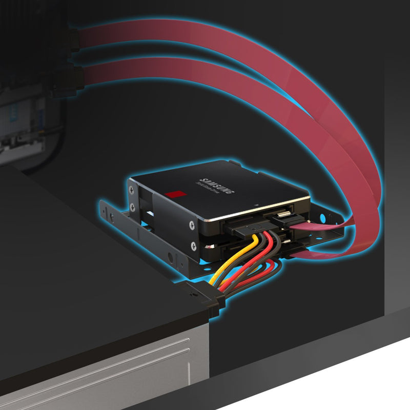 Inateck SSD Mounting Bracket 2.5 to 3.5 with SATA Cable and Power Splitter Cable, ST1002S