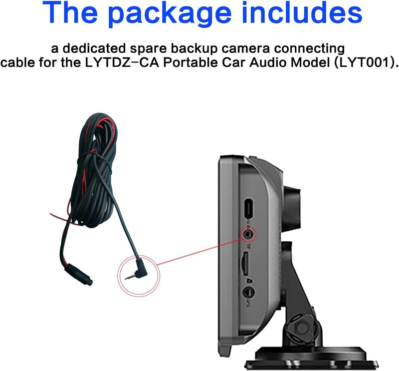 A Rear-View Camera is Designed for Portable CarPlay Products Under The Luzeterna Brand. 1080P HD Night Vision Backup Camera Supports Rear Recording Function.