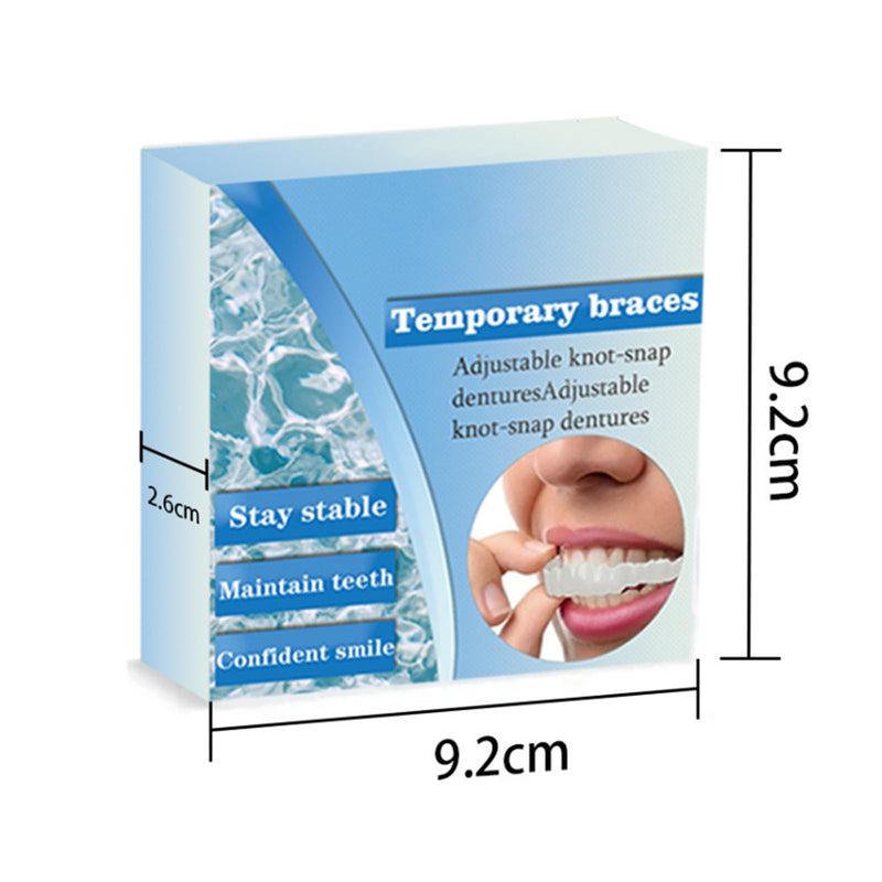 Adjustable Snap-On Denture - Temporary Mouth Guard, False Artificial Temporary Teeth Braces, Snap On Veneers for Men Women False Teeth, Silicone Non-porous Hood