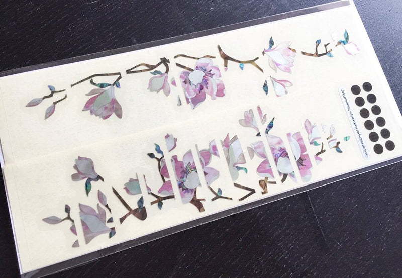 Jockomo Magnolia Flower Tree Of Life Guitar Position Mark Inlay Sticker