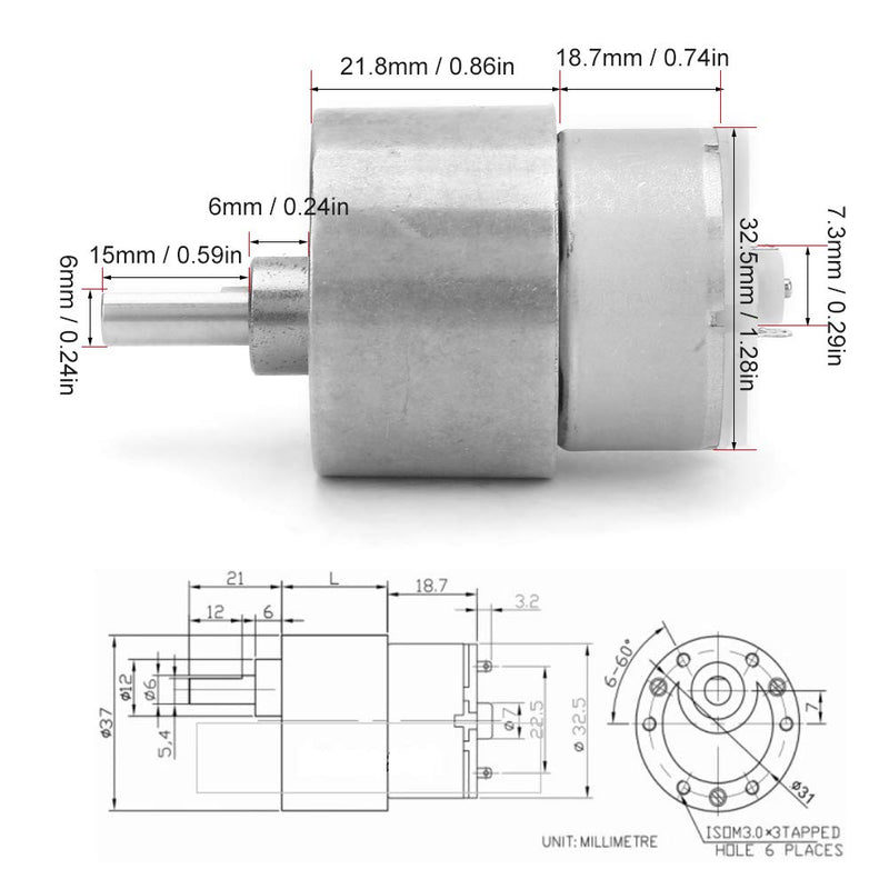 [AUSTRALIA] - DC 12 V Gear Motor, Speed Reduction Motor, Toy Machines, Window Opener, DC Gear Motor, Automation Devices (12 V 100 rpm) 12 V 100 rpm 