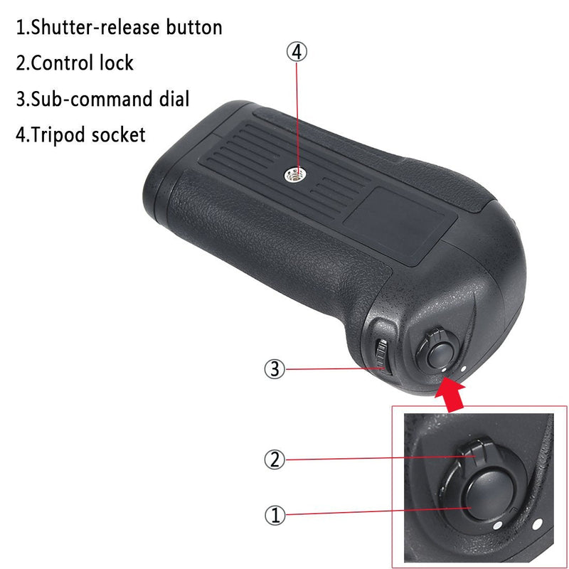 DSTE MB-D12 MBD12 Multi Power Battery Grip Compatible with Nikon D800 D800E D810 Digital SLR Camera as EN-EL15