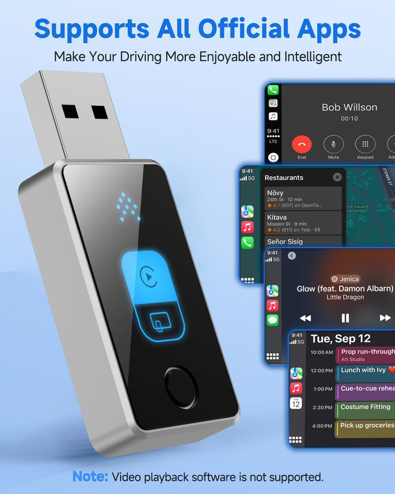 2026 Wireless CarPlay Adapter for iPhone & Android Auto 2-in-1 Dongle | One-Touch Switch for Carplay & Android Auto Convert, Plug & Play, Easy setup, Fast & Stable Auto Connect