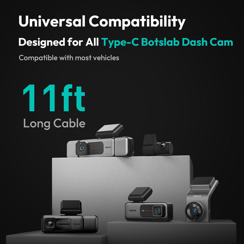 [AUSTRALIA] - BOTSLAB Type C Hardwire Kit with Fuse Tap, Exclusive for BOTSLAB Dash Cam G980H / G980H Pro / G980H Multi-Channel, Supports Parking Mode, Includes Double-3 Fuses Tap G980H Fuse Tap Hardwire Kit 