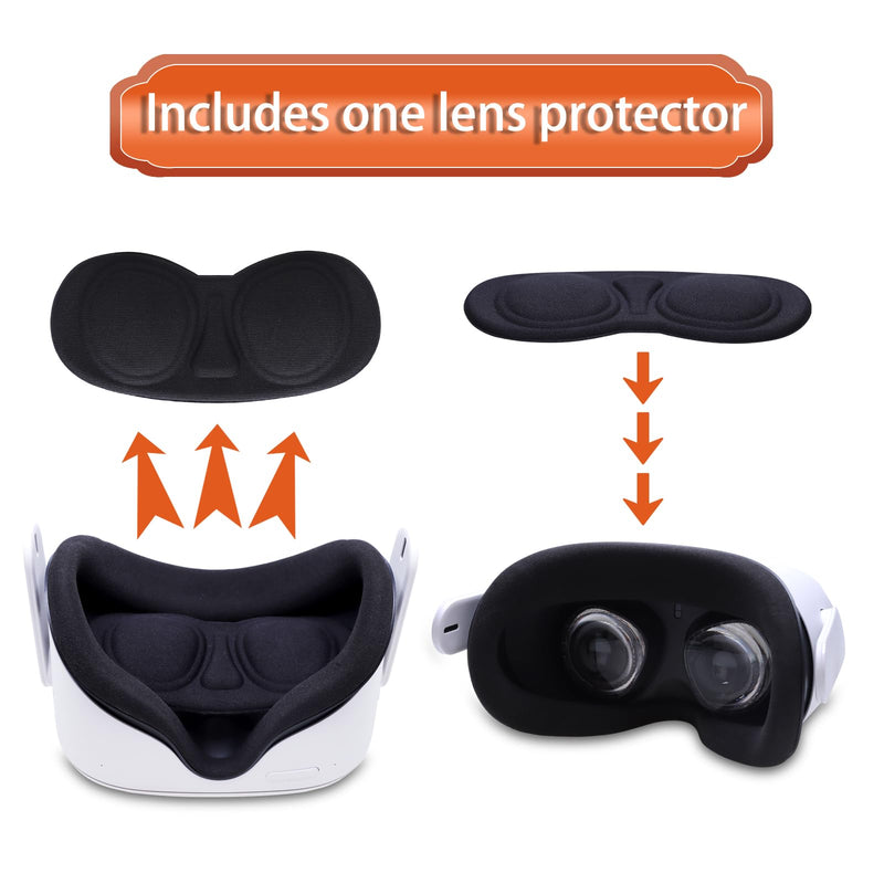 LTGEM VR Case Compatible with Meta Quest 3S / Quest 3 / Quest 2 / Vision Pro, Portable VR Gaming Headset and Touch Controllers Case with Lens Protector, Suitable for Travel and Home Storage(Blue) blue