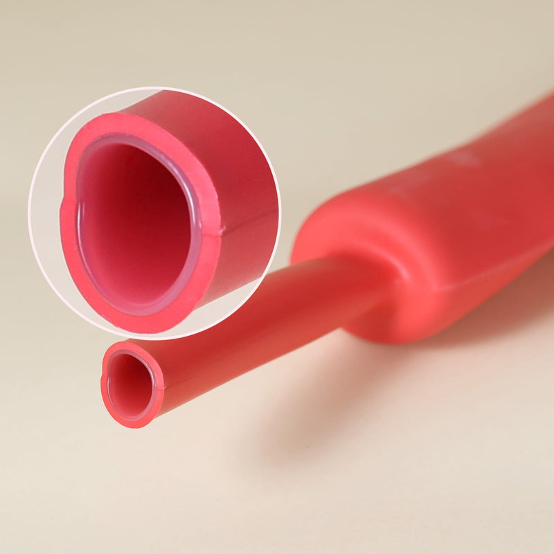YAMXIN Heat Shrink Tube 30 mm Diameter, 3:1 with Adhesive, Double-Walled, Waterproof and Wear-Resistant, 1 m Black and 1 m Red Ø30mm - 1m x 2 Stück